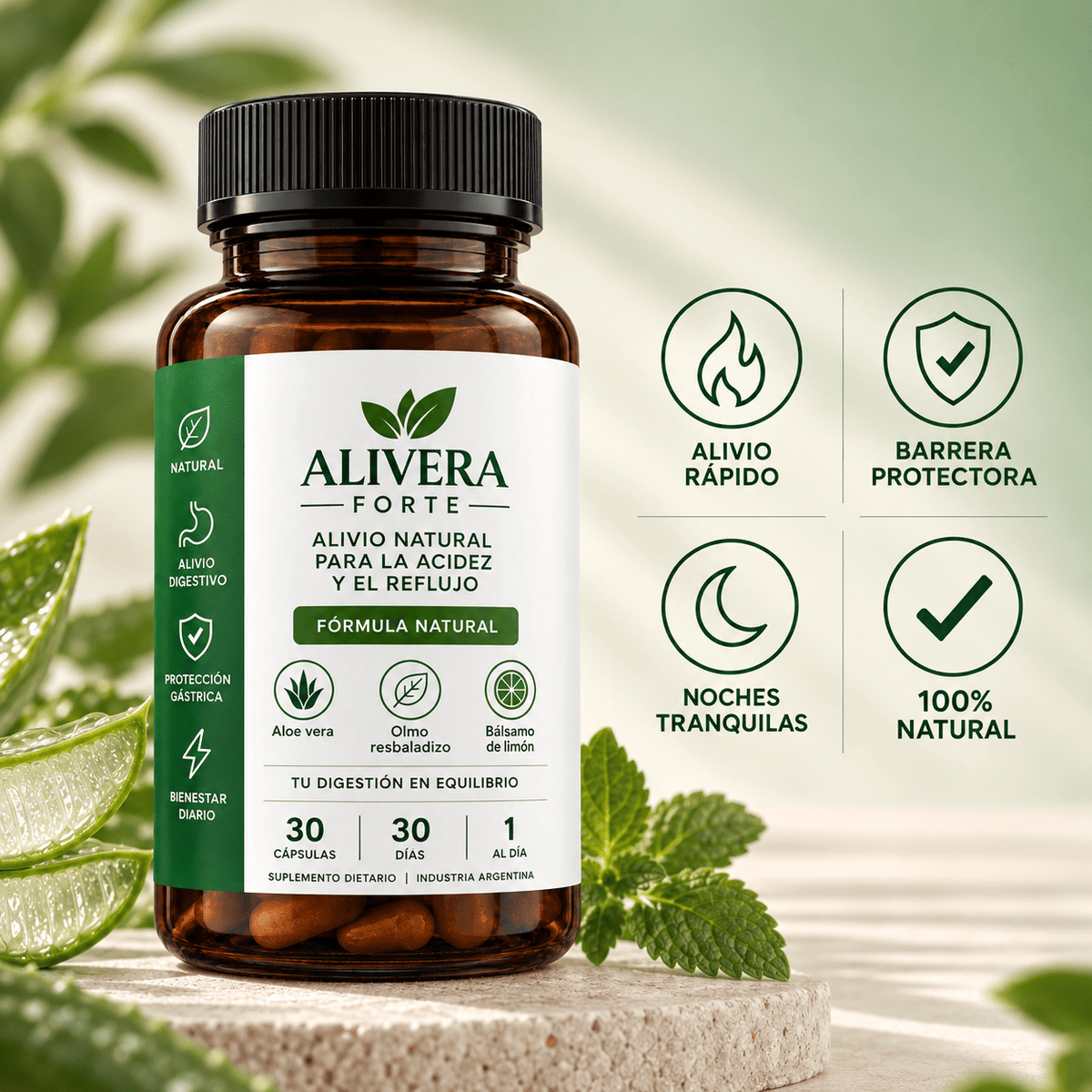 ALIVERA FORTE® — Decile adiós a la acidez y volvé a disfrutar tus comidas